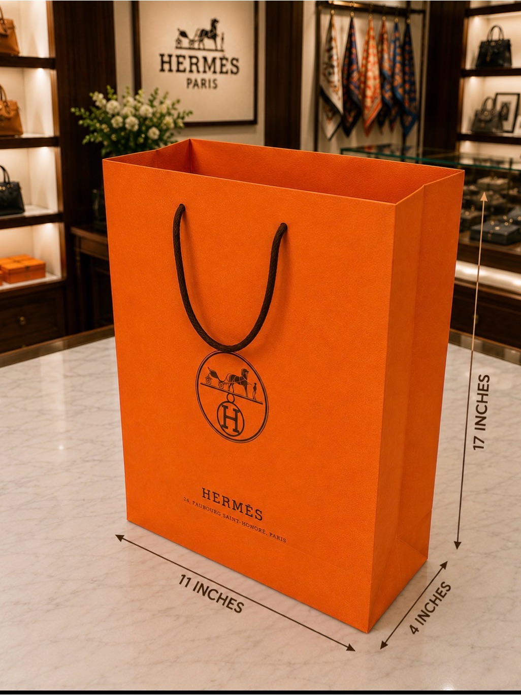 Hermes Medium Paper Shopping Tote